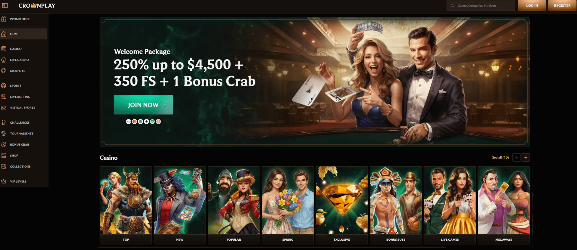 CrownPlay ausländisches Online Casino